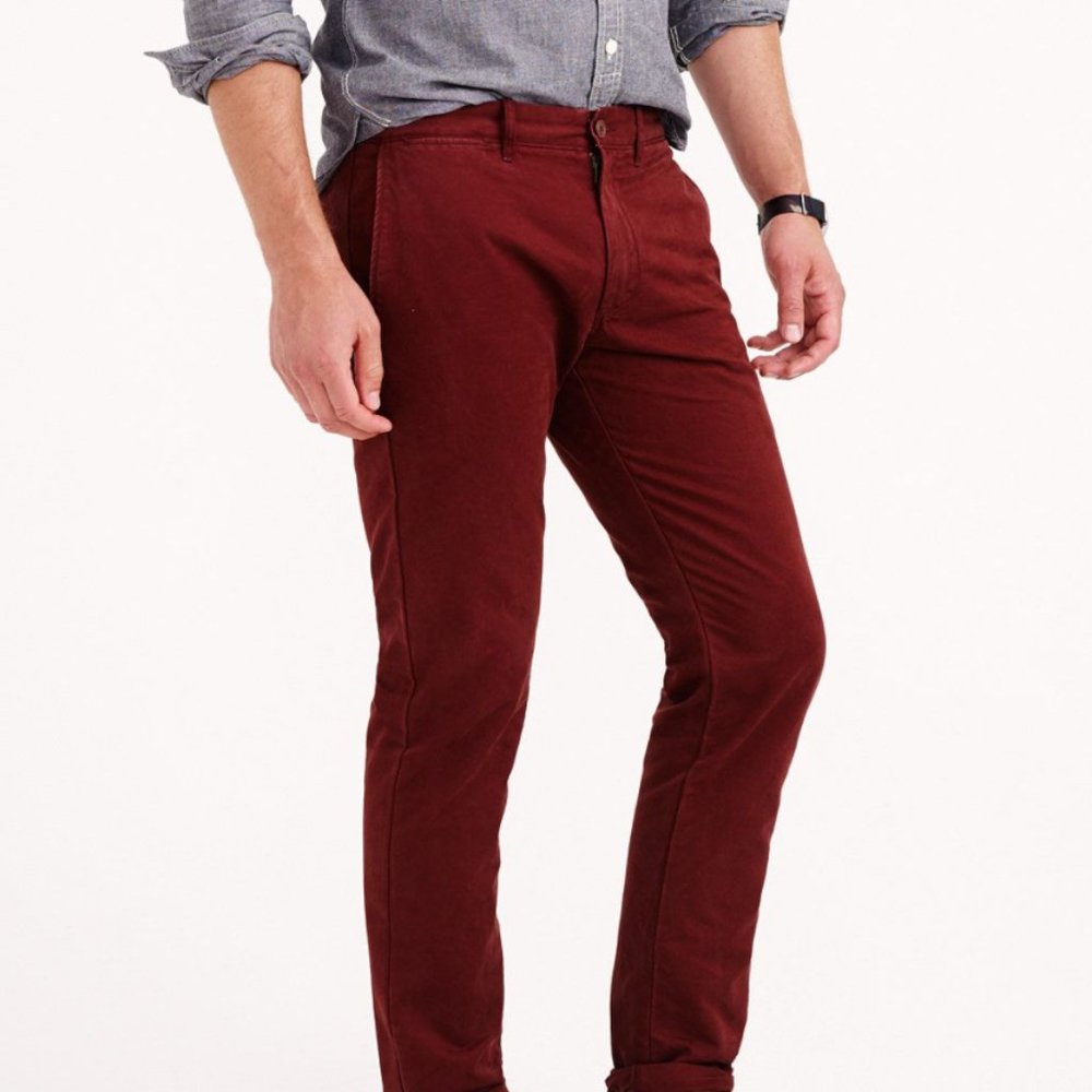J.Crew Mens Sutton Broken In Chino in Burnt Henna
